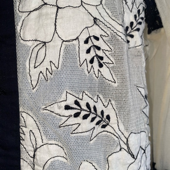 Anthropologie Leifnotes Agraffe Sheer Lace Cardigan Removable Beaded Collar10 - Picture 11 of 14